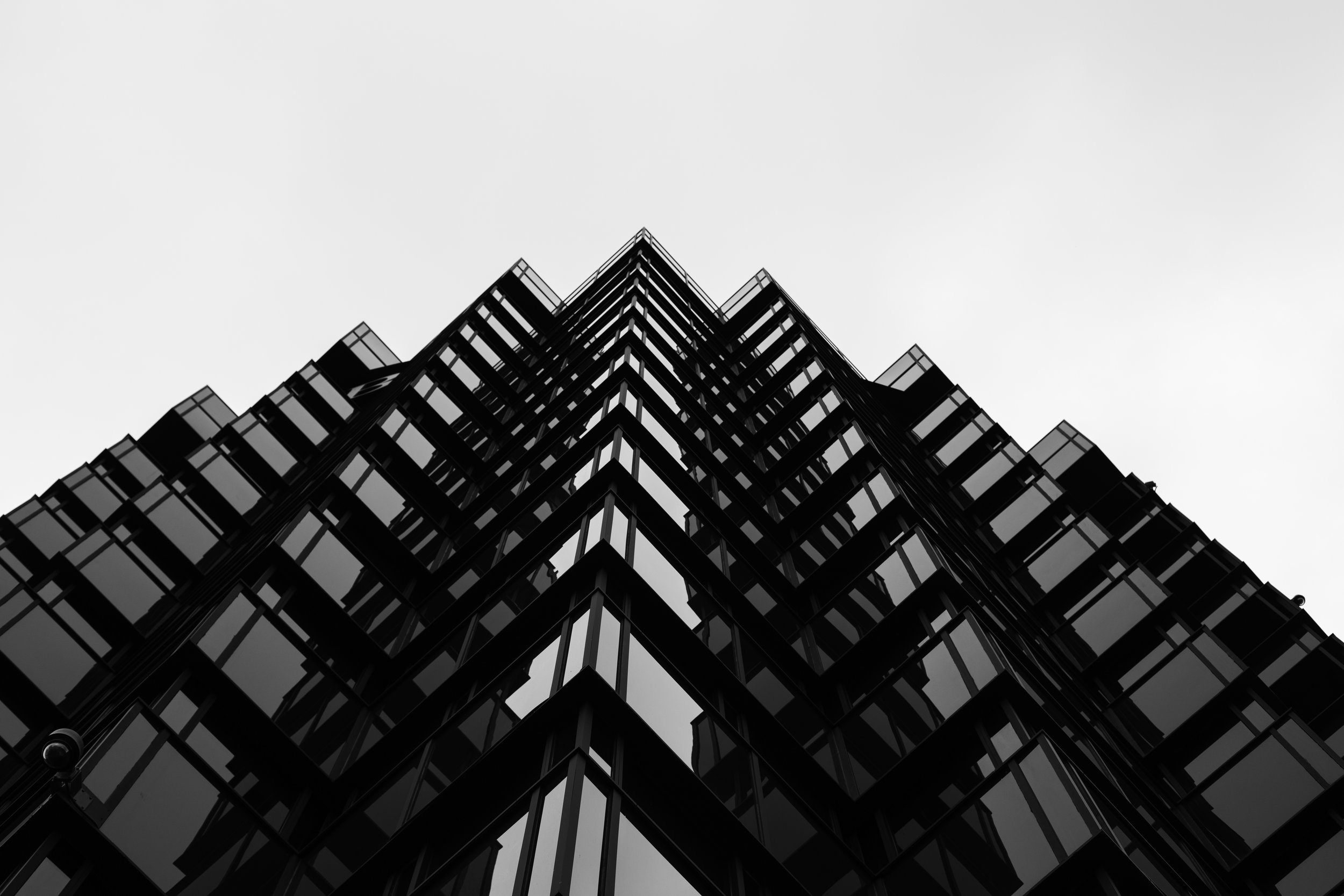 Black and white architectural photograph